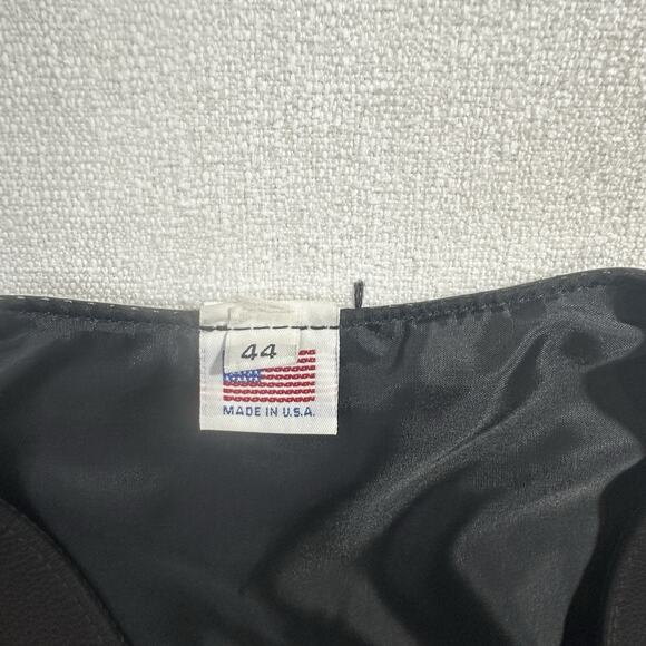 Event Leather Black Motorcycle Leather Vest Men's 44 Riding Club - Picture 7 of 10